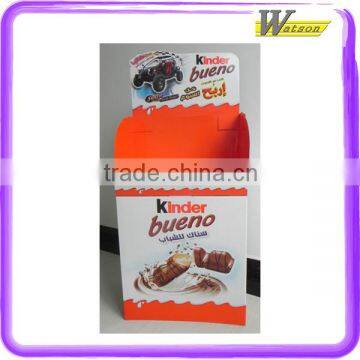Custom shop promotional chocolate floor cardboard display dump bin