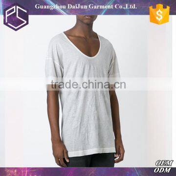 2016 Guangzhou Hongxiong OEM short sleeves customized 100%cotton plus size men summer high quality scoop neck t shirt for men