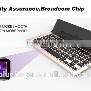 Bluefinger Aluminum Alloy Foldind Bluetooth Keyboard for All Mobile Phones and Tablets,applicable With IOS,Android System photo-4