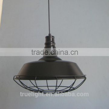 vintage black large hanging lamp with iron line cage china supplier                        
                                                Quality Choice