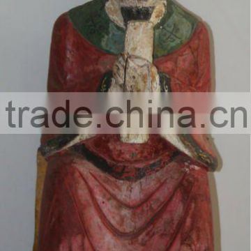 Rare small Antique Chinese Wood Carving Buddha