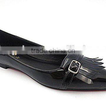 hot sell comfortable pointed toe buckle flat shoes