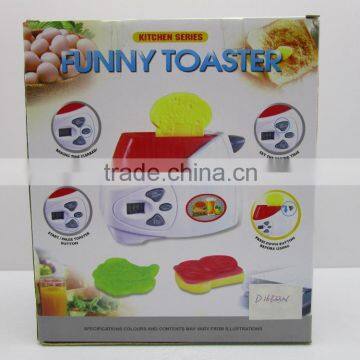 B/O Pop up Toaster Toy W/ Realistic Sound and 6 Pcs Accessories photo-5