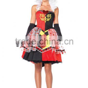 Queen of Hearts Ladies Fancy Dress Costume Alice In Wonderland Costume