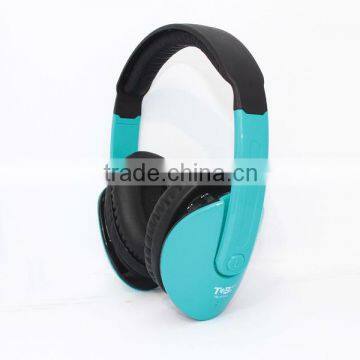 Green Colour Headphone for Both Girls and Boys Summer Style Headset Bright Color FM Radio Micro-SD Card Headphone photo-2
