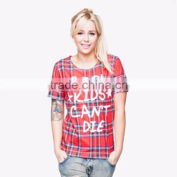 Digital Print 3D Print High Quality Ready Stock Fashion Young Girl Custom T-shirt photo-4