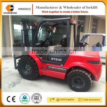 China wholesale cheap price 3.0 ton(2TON,2.5TON,3.5TON) Rough Terrain Forklift Cheap Diesel Forklift Truck with CE