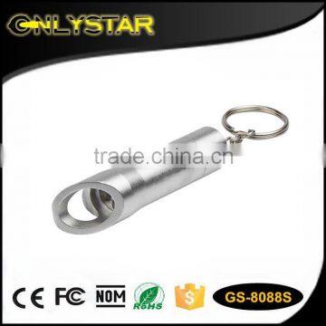 Onlystar GS-8088S Aluminum 3 led mini ultra bright flashlight keychain bottle opener                        
                                                Quality Choice