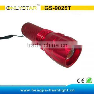 GS-9025T aluminium bicycle zoom cre led flashlight made in china