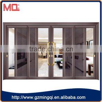 Low malaysia price of aluminium sliding door with stainless steel mosquito net