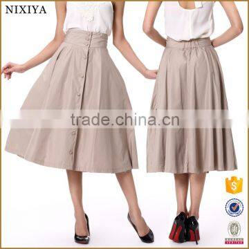 girls summer clothing grey with button design skirts in Guangzhou