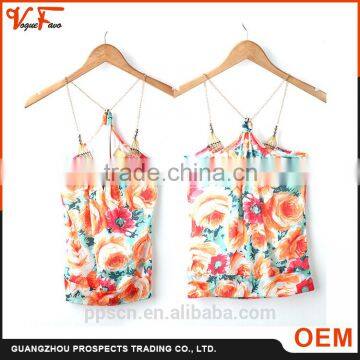 New Fashion new style sexy tank tops with accessories for girls