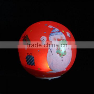 red christmas lighted glass ball