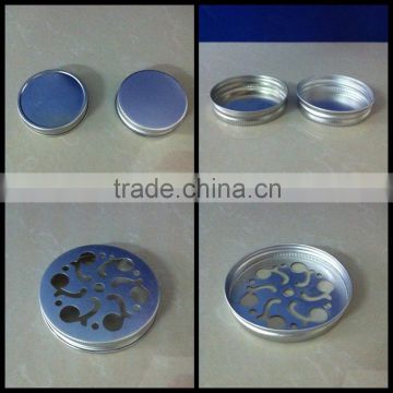 Custom embossed metal lids screw caps