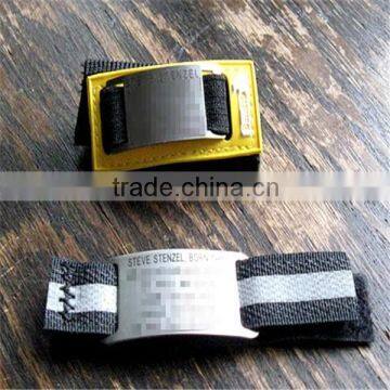 metal plate custom engraved running shoe id