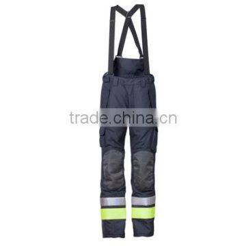 rail spec navy Bib & Brace Hi-Viz Flame Retardant workwear pants ,Adjustable Shoulder Straps