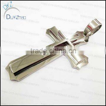 stainless steel mens large cross pendants jewelry