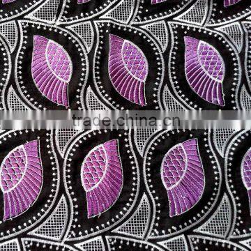 Latest Heavy Cotton Lace Fabric Embroidery/wholesale African Lace Fabrics Tulle Quality Choice photo-3