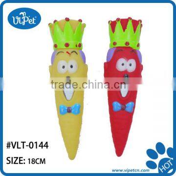 Carrot shape pet vinyl toys for dog