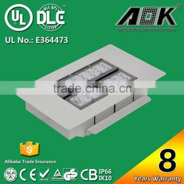 TUV GS DLC SAA CB Listed IP65 8 Years Warranty LED Canopy Lighting
