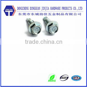 standard asme/din blue zinc hex drilling screw