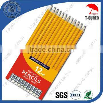 12 Pcs Yellow HB Pencil Set