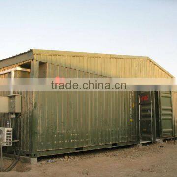 Flat-pack military camp prefab container