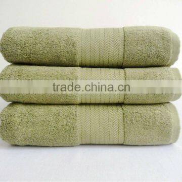 100% cotton high quality green bath towel