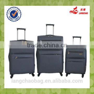 Durable 600D High Quality Real Push Trolley 4 Wheels Trolley Luggage Bag