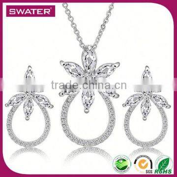 Jewelry 2016 Silver White Sterling Silver Set Jewelry