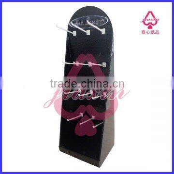 Black Corrugated countertop display with plastic hooks