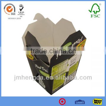 Wax Coated Food To Go Boxes For Chinese Noodles Packaging