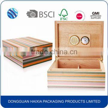 China manufacture fancy wood box for cigar custom logo