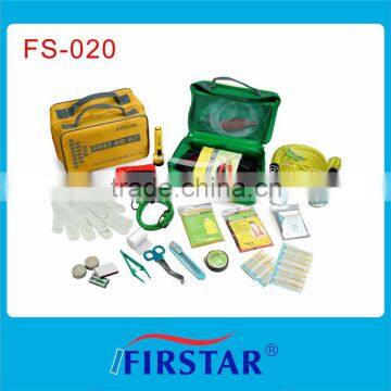 Ecofriendly auto first aid kit with booster cable