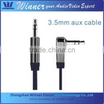 3.5mm right angle plug to 3.5mm stereo plug