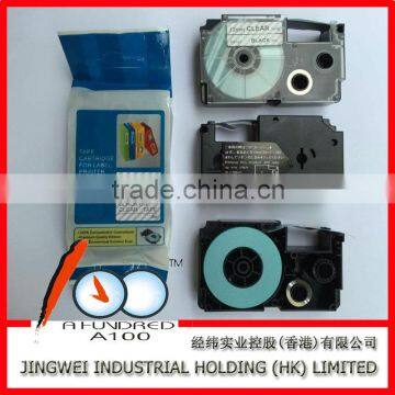 Tape Cartridge for Casio EZ Label Printer XR-18BU1 Black on Blue 18mm photo-3