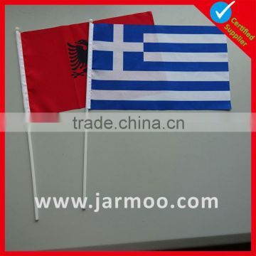 high quality PVC union jack waving with plastic pole