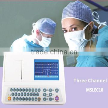 3 channel ECG Monitor, Electrocardiograph, Electrocardiograph Ecg Monitor (MSLEC18-N)