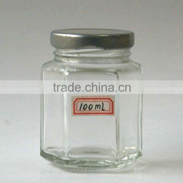 100ML Flint Hexagonal Glass Canning Jar