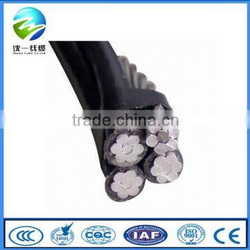 Aluminum xlpe insulated triplex service drop cable with ACSR AAAC bare Neutral Messenger