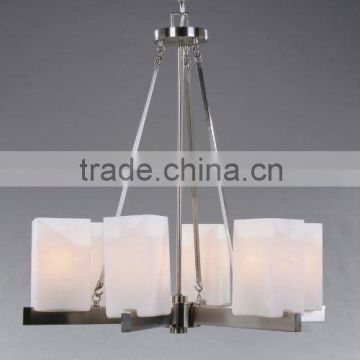 luxury brushed nickel iron chandelier lamp of lighting decoration with UL