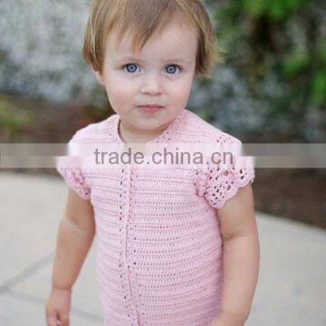 davebella 2013 summer new arrival 100% cotton baby rompers for girls knitted babi clothes DB263