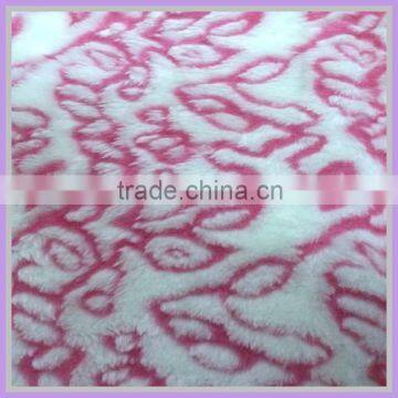 15 mm 100% acrylic jacquard super soft plush fleece fabric artificial fur china supplier