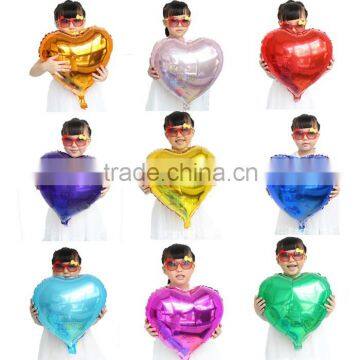 Plain Color 18 inch Heart shaped balloons for birthday decoration