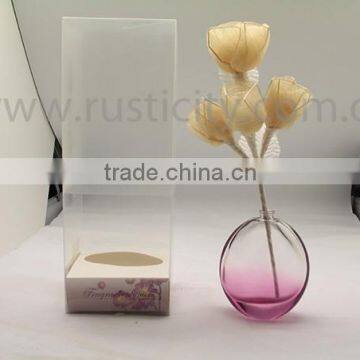 Scented hundreds of fragrance diffuser shaped clear glass jar reed diffuser