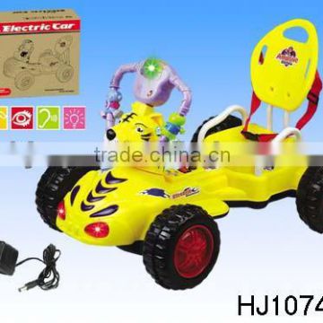 Children car, tiger baby car,B/O storage battery car toy with light and music