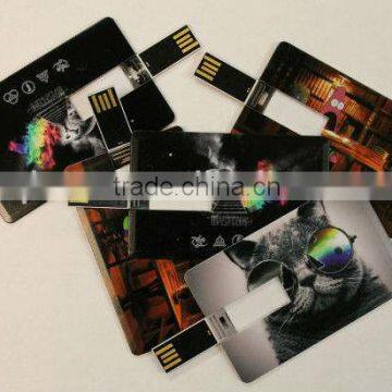 plastic color printing card shape cheap 8gb usb wholesale