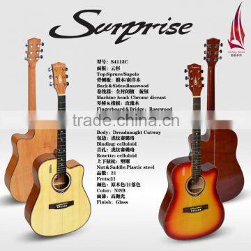 wholesale&OEM 40" 41" inches cheap price colourful guitar for kids beginner student acoustic guitar