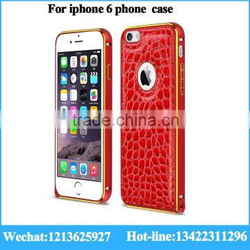genuine leather phone case for apple iphone 5.5inch phone leather case for iphone with metal bumper                        
                                                Quality Choice