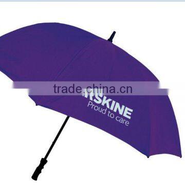 30" manual open purple and yellow storm golf umbrella